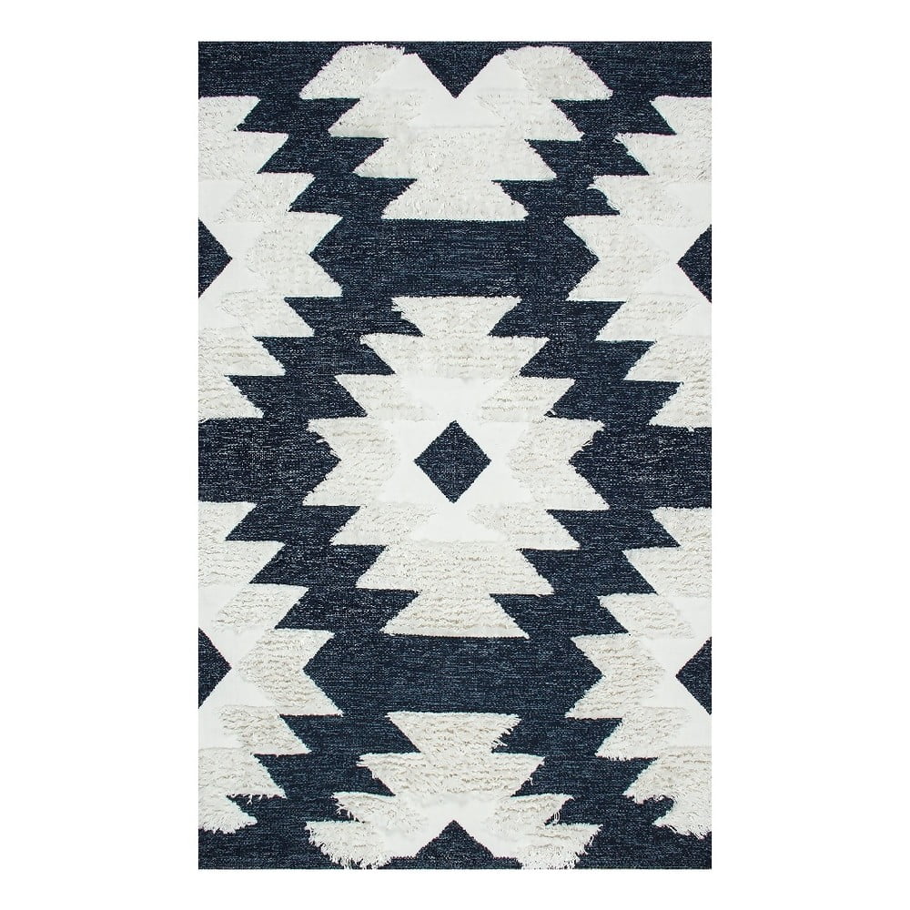 Bavlněný koberec Eco Rugs Navy Indian, 120 x 180 cm