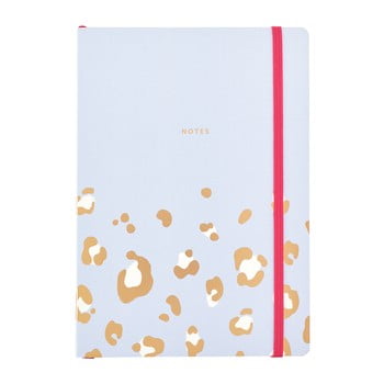 Agendă cu model de leopard busy b, a5, 96 file, albastru deschis