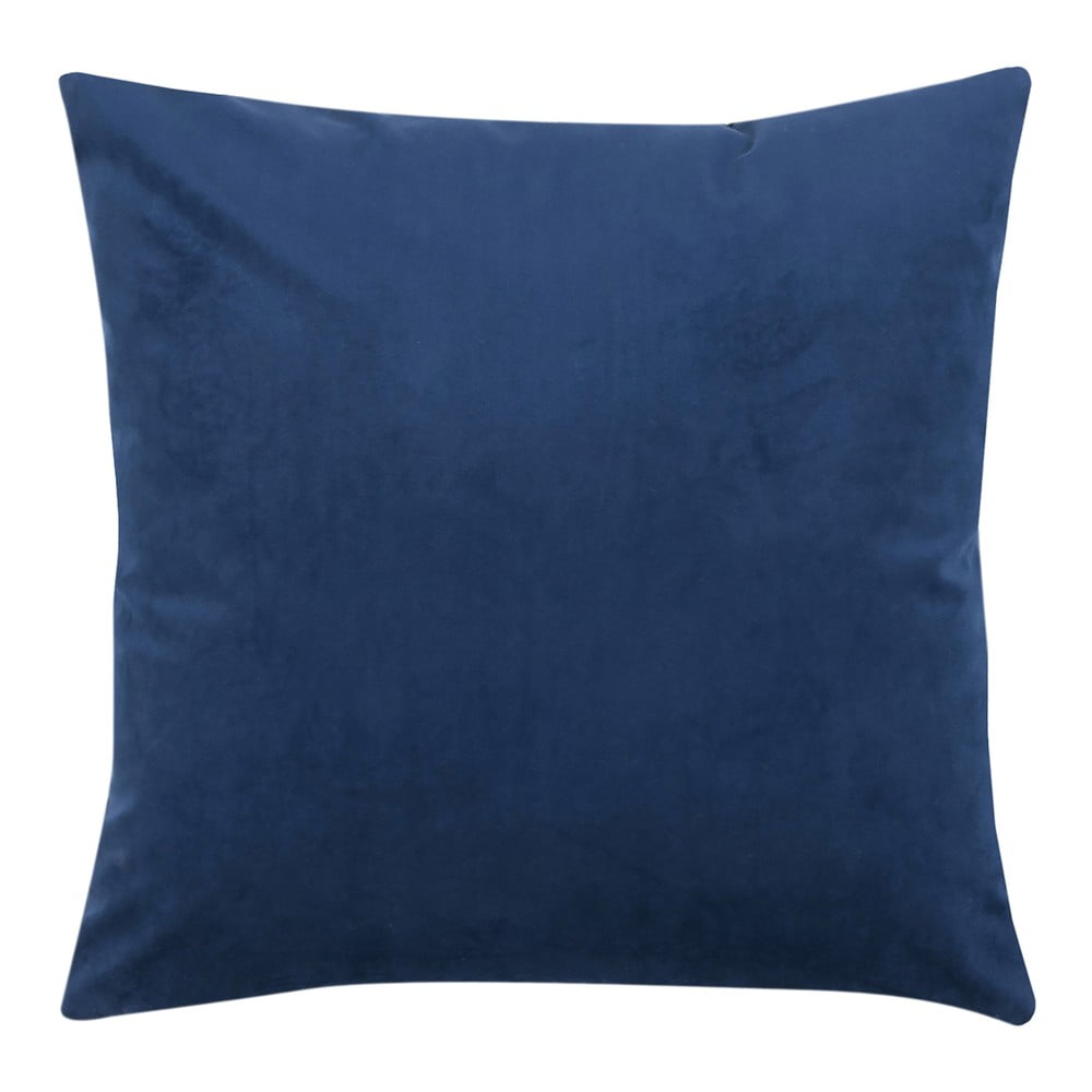 E-shop Modrý sametový dekorativní povlak na polštář Westwing Collection, 45 x 45 cm