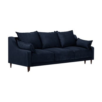 Canapea extensibilă cu 3 locuri și spațiu de depozitare mazzini sofas freesia, albastru închis