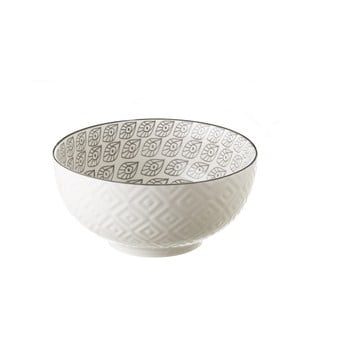 Bol din porțelan unimasa mandy, diametru 14,9 cm, alb-gri