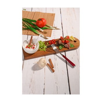 Tavă din bambus cu bol din porțelan india dipitty, 39 x 12 cm