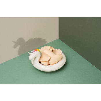 Bol plutitor din ceramică doiy unicorn, 18 x 16 cm, alb