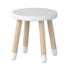 Bílá dětská stolička Flexa Dots, ø 30 cm