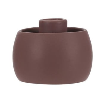 Suport din ceramică pentru lumânare a simple mess tiana, ⌀ 9 cm, maro deschis