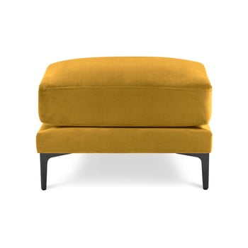 Taburet cu tapițerie din catifea kooko home harmony, galben