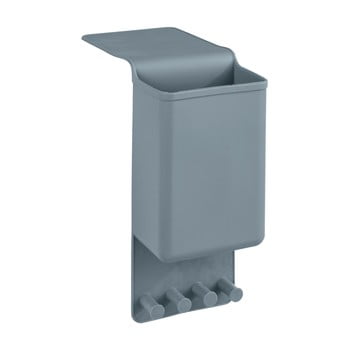 Organizator/cuier din silicon de agățat wenko ampio single, gri