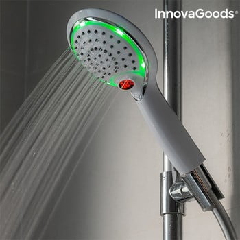 Pară de duș cu senzor led și afișare de temperatură innovagoods