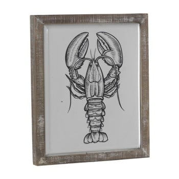 Poster metalic cu ramă din lemn Geese Lobster