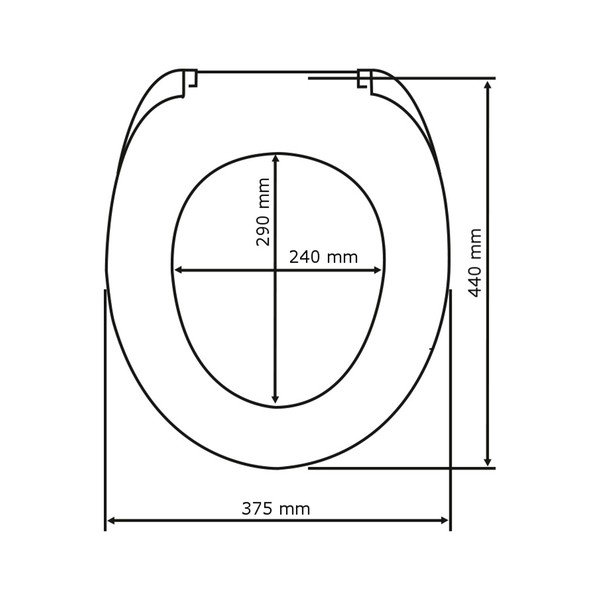 WC sedátko se snadným zavíráním Wenko Slate Rock, 44,5 x 36,5 cm