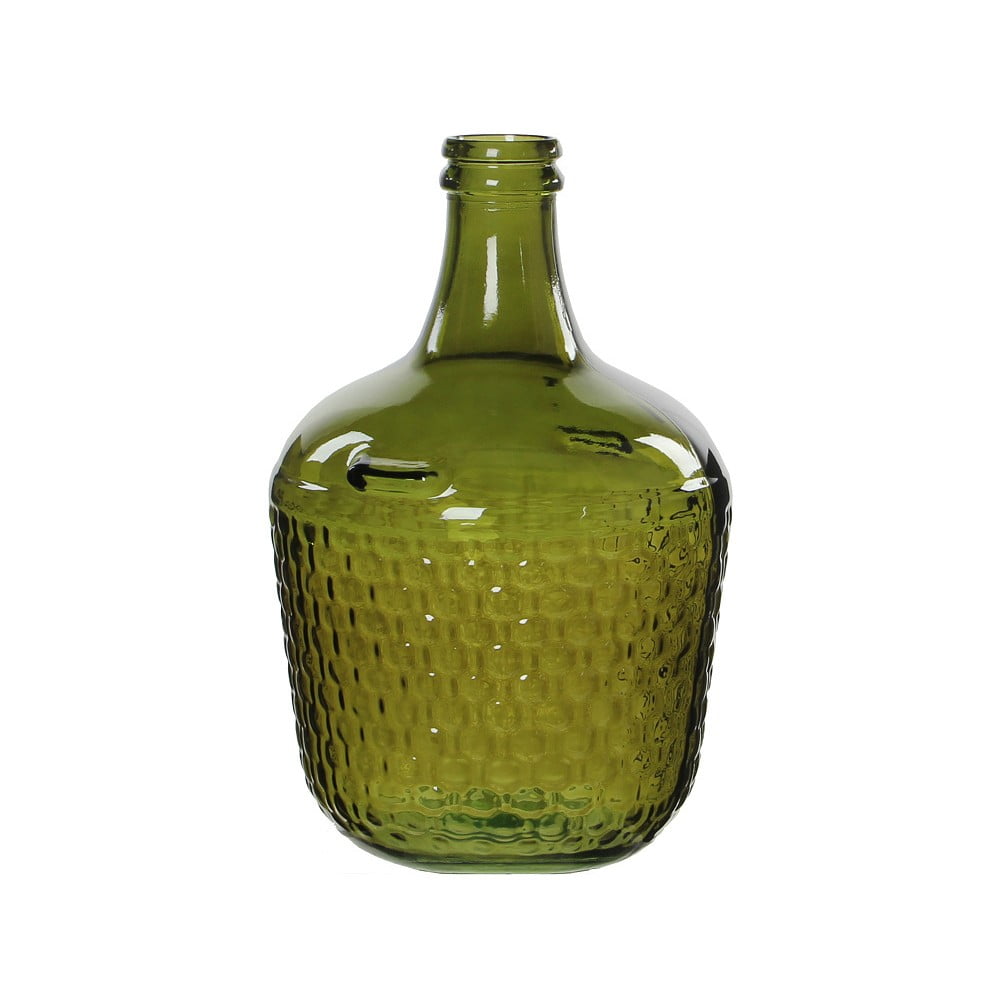 Zelená skleněná váza Mica Diego, 42 x 27 cm