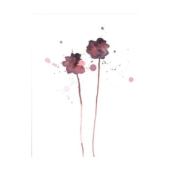 Poster bloomingville plum poppy, 40 x 30 cm