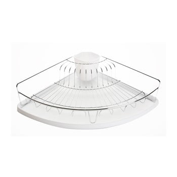 Suport scurs vase pentru colț versa plate rack white