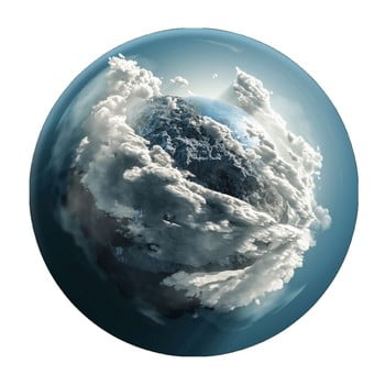 Decorațiune perete styler ring clouds, ø 70 cm
