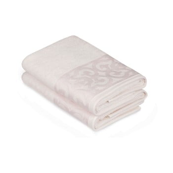 Set 2 prosoape pentru mâini grace, cu ornament crem