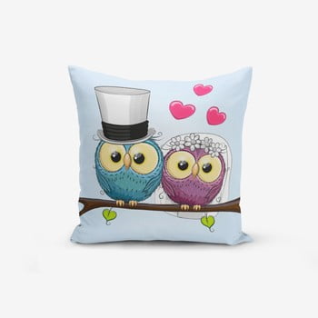 Față de pernă minimalist cushion covers fall in love owls, 45 x 45 cm
