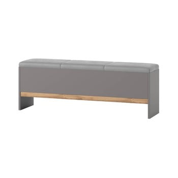 Bancă szynaka meble livorno, lungime 165 cm, gri