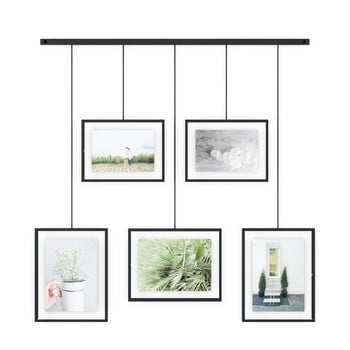Set 5 rame foto suspendate umbra exhibit, negru