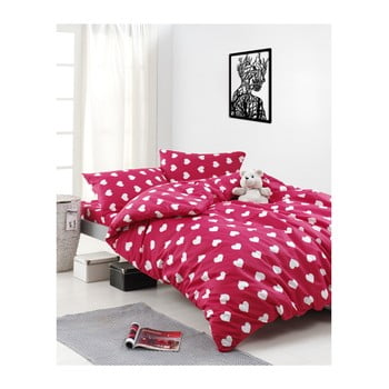 Lenjerie de pat din bumbac ranforce pentru pat de 1 persoană mijolnir chole red, 140 x 200 cm