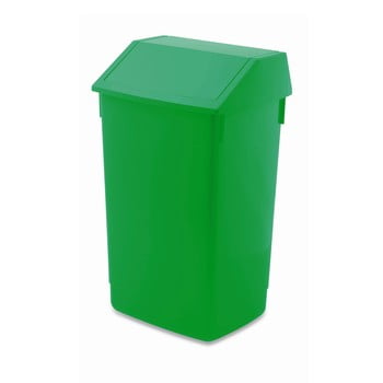 Coș de gunoi cu capac pe balamale addis, 41 x 33,5 x 68 cm, verde