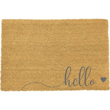 Covoraș intrare artsy doormats hello scribble, 40 x 60 cm, gri