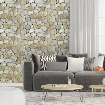 Autocolant pentru perete ambiance natural pebble, 40 x 40 cm