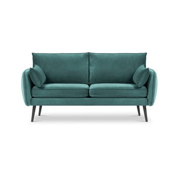 Canapea cu tapițerie din catifea kooko home lento, 158 cm, turcoaz