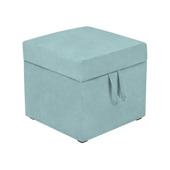 Taburet cu spațiu pentru depozitare kicoti cube, albastru deschis