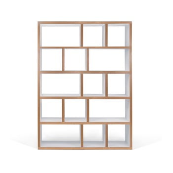 Bibliotecă temahome berlin, înălțime 198 cm, cu aspect de lemn