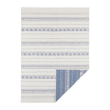 Covor reversibil adecvat interior/exterior bougari bahamas, 200 x 290 cm, albastru-crem