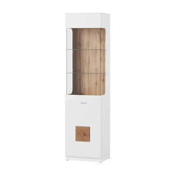 Vitrină cu balamale pe partea dreaptă szynaka meble wood, alb