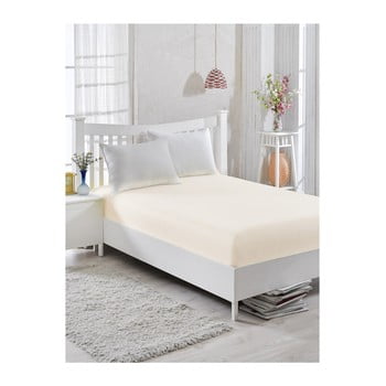 Cearșaf fără elastic purreo lento, 100 x 200 cm, crem