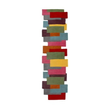Covor din lână flair rugs abstract collage, 60 x 230 cm