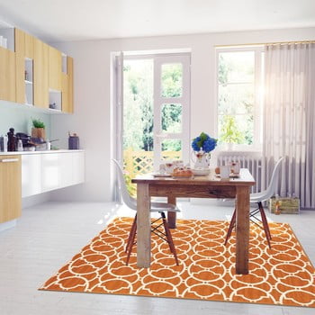 Covor foarte rezistent floorita interlaced, 160 x 230 cm, portocaliu
