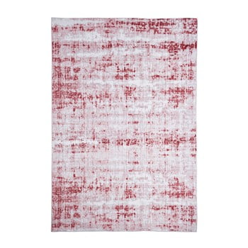 Covor floorita abstract grey burgundy, 80 x 150 cm