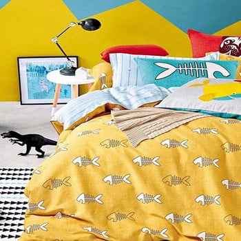 Lenjerie de pat reversibilă decoking diamond fishy, 135 x 200 cm