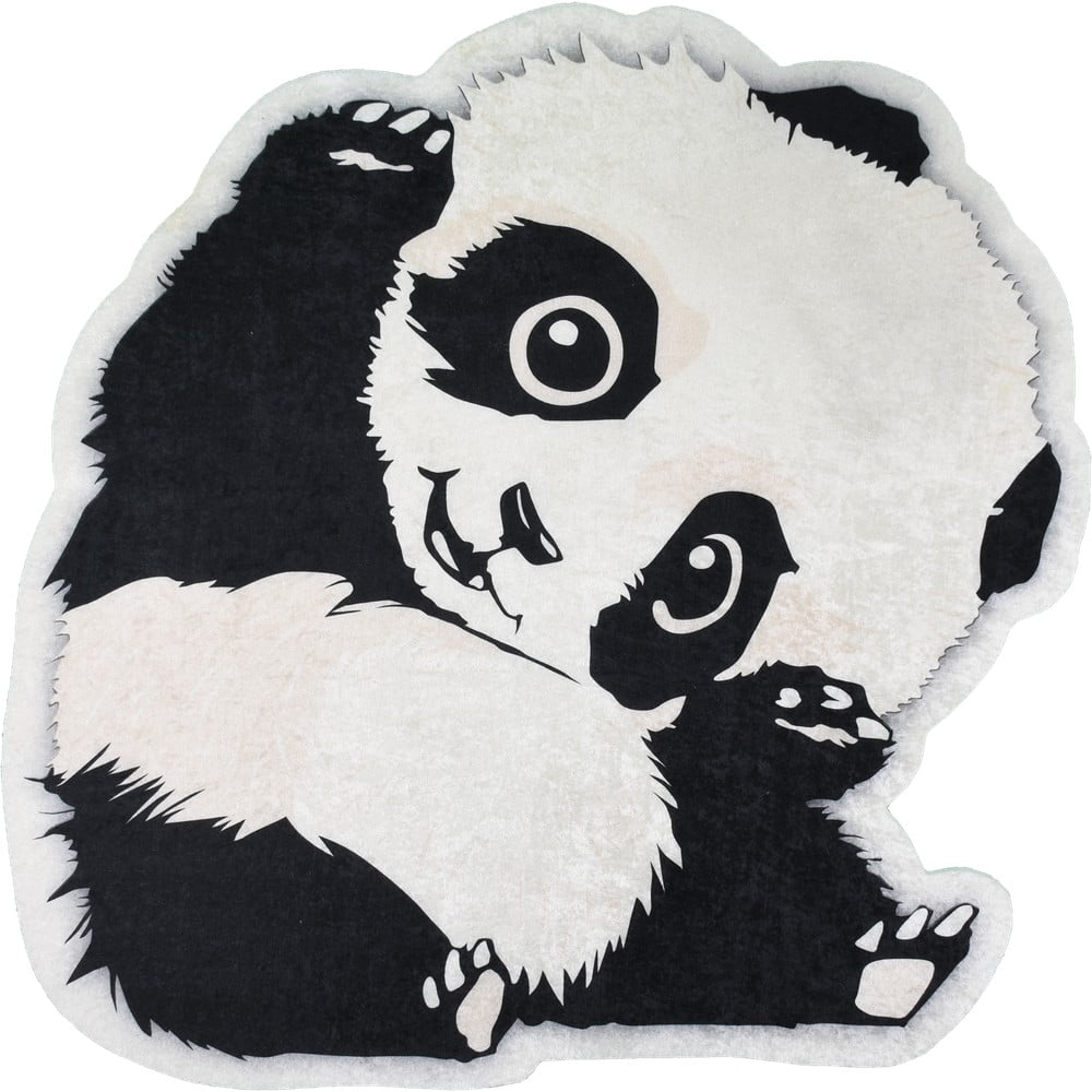 Černo-bílý dětský koberec ø 120 cm Cuddly Panda – Vitaus