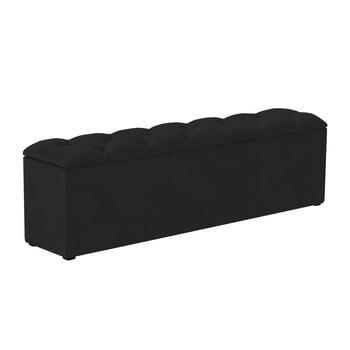 Bancă pentru pat cu spațiu de depozitare kooko home manna, 47 x 180 cm, negru