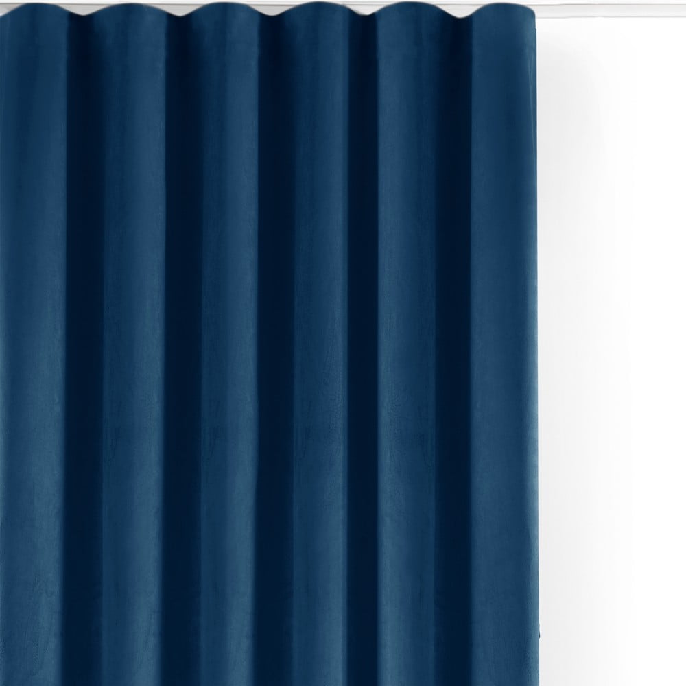 Modrý sametový dimout závěs 265x225 cm Velto – Filumi