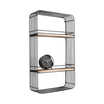Etajeră de perete pt living rectangle, negru