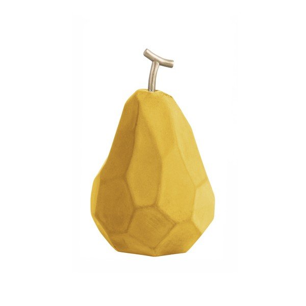Matně okrově žlutá betonová soška PT LIVING Origami Pear