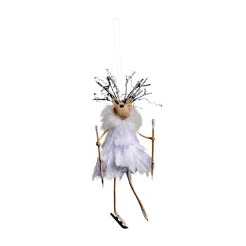 Set 4 decorațiuni suspendate Côté Table Reindeer Plume