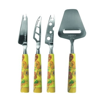 Set 4 cuțite pentru brânzeturi Boska Van Gogh Sunflowers