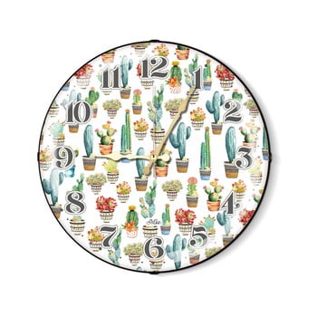 Ceas de perete the mia cactus white