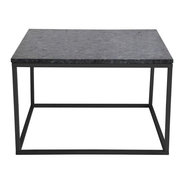 Černý žulový konferenční stolek s černým podnožím RGE Accent, šířka 75 cm