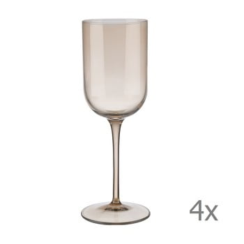 Set 4 pahare pentru vin alb Blomus Fuum, 280 ml, maro transparent