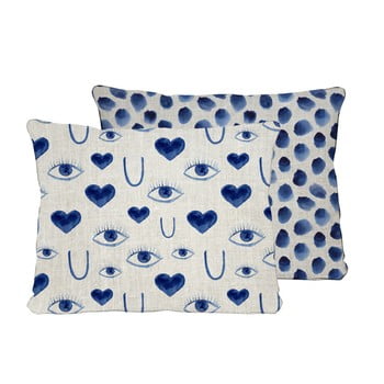 Față de pernă reversibilă madre selva lovely eyes, 50 x 35 cm