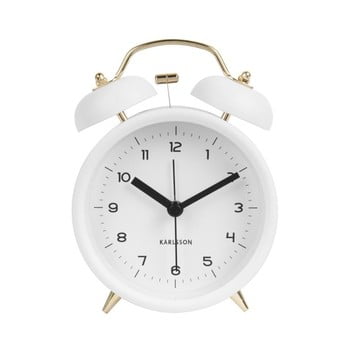 Ceas alarmă karlsson classic, alb