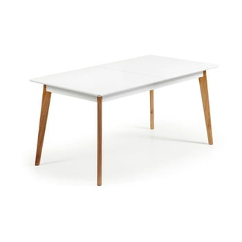 Masă extensibilă la forma meety 160 - 200 cm, alb