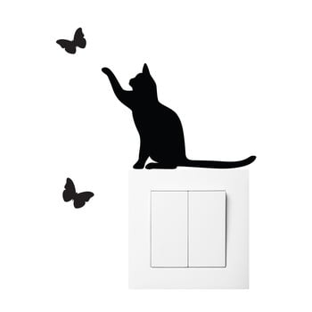 Autocolant negru pentru întrerupător ambiance cat